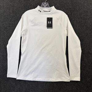 Under Armour ColdGear Base Layer Compression Shirt Women's Large White Mock Neck